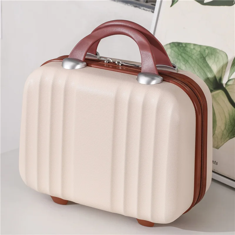 Lightweight Women\'s Mini Hard Shell Travel Luggage Cosmetic Case Organizer Small Portable Carrying Case Suitcase for Makeup