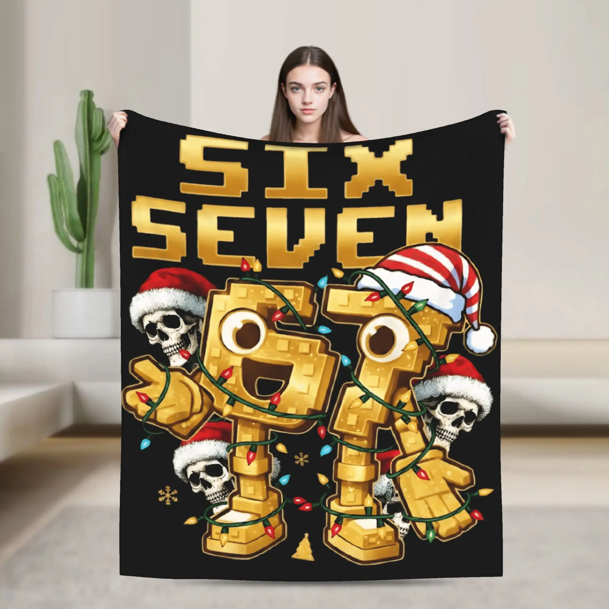 Steal a Brainrot 67 Italian Brainrot Blankets  Warm Soft Aesthetic Plush Throw Blanket For Students Bedroom Bedspread Bed Cover