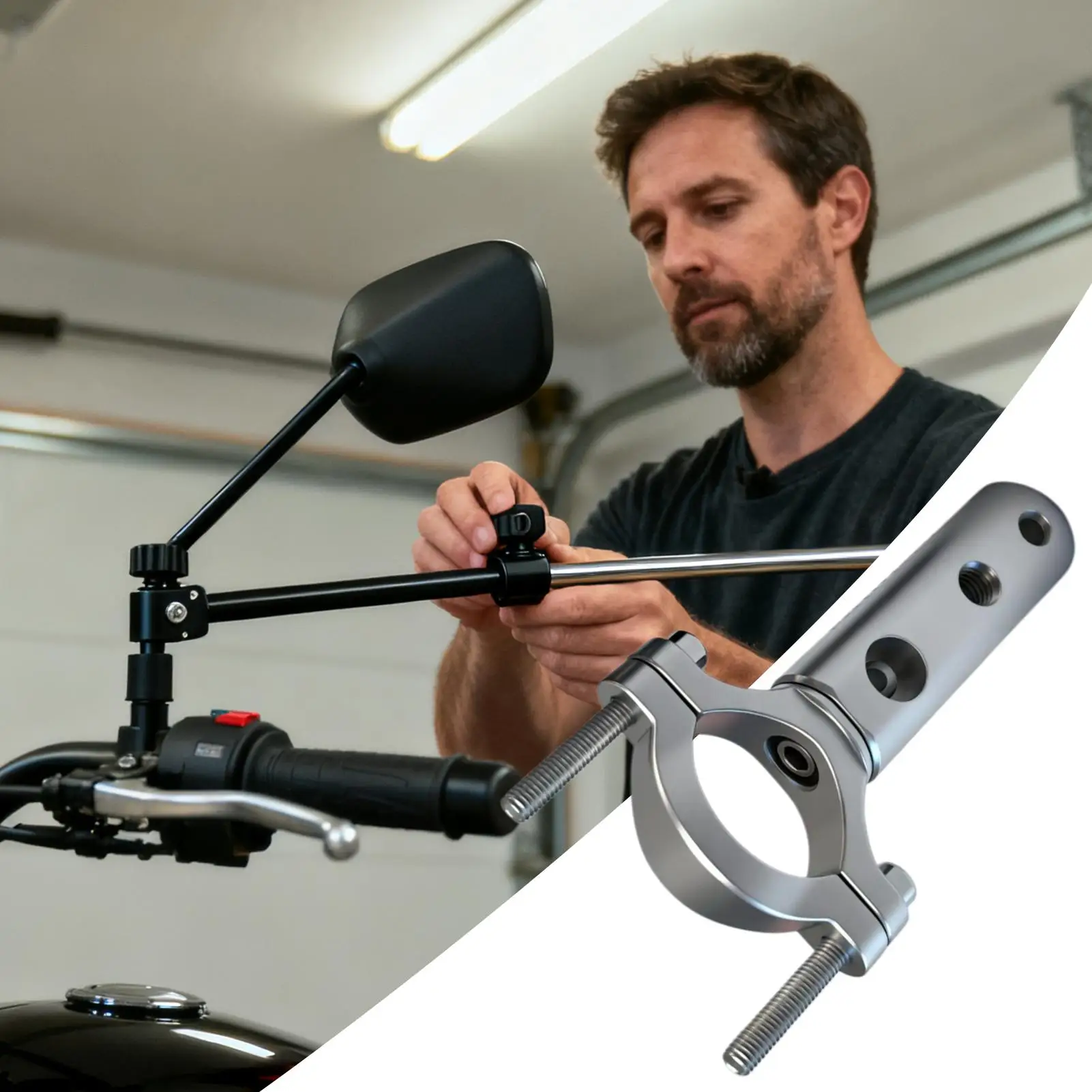 

Удлинитель зеркала заднего вида, легкая подставка из алюминиевого сплава, удлинитель зеркала заднего вида, кронштейн для езды на скутере