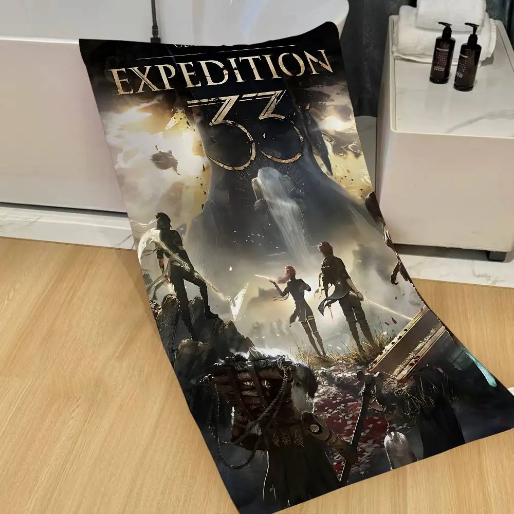 Game Clair Obscur Expedition 33 Bath Towel Microfiber Soft Water Absorbing Breathable For Girl Kids Decorative Beach Towel
