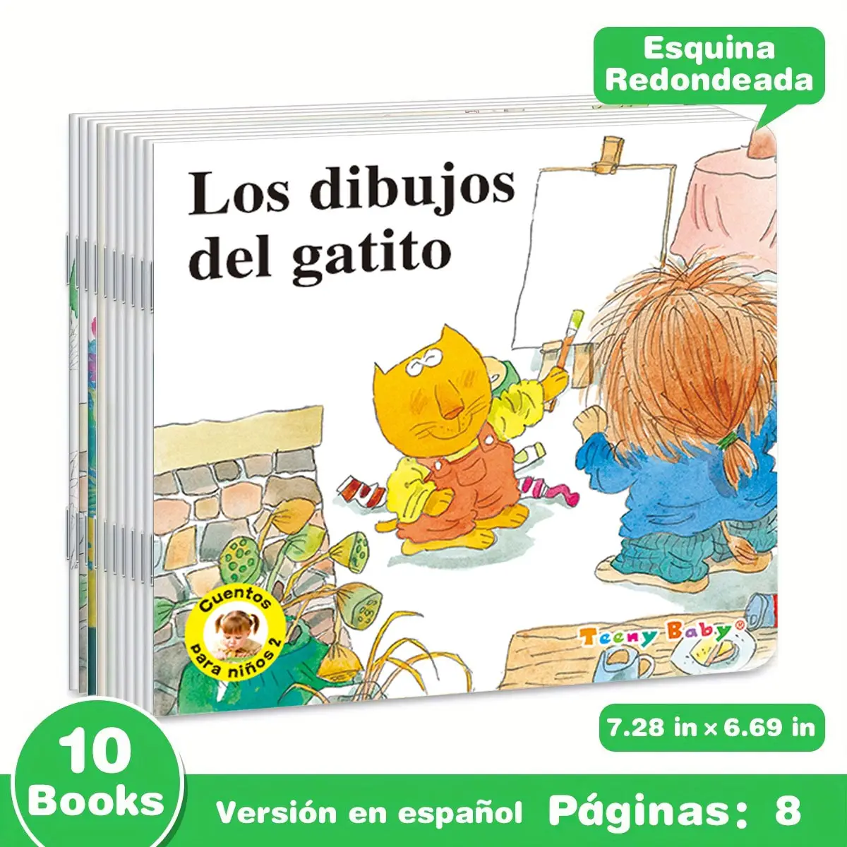 1 Juego de 10 libros de cuentos de iluminación para bebés, cuentos para dormir, español, árabe, inglés, disponible en varios idiomas, exquisito libro de regalo