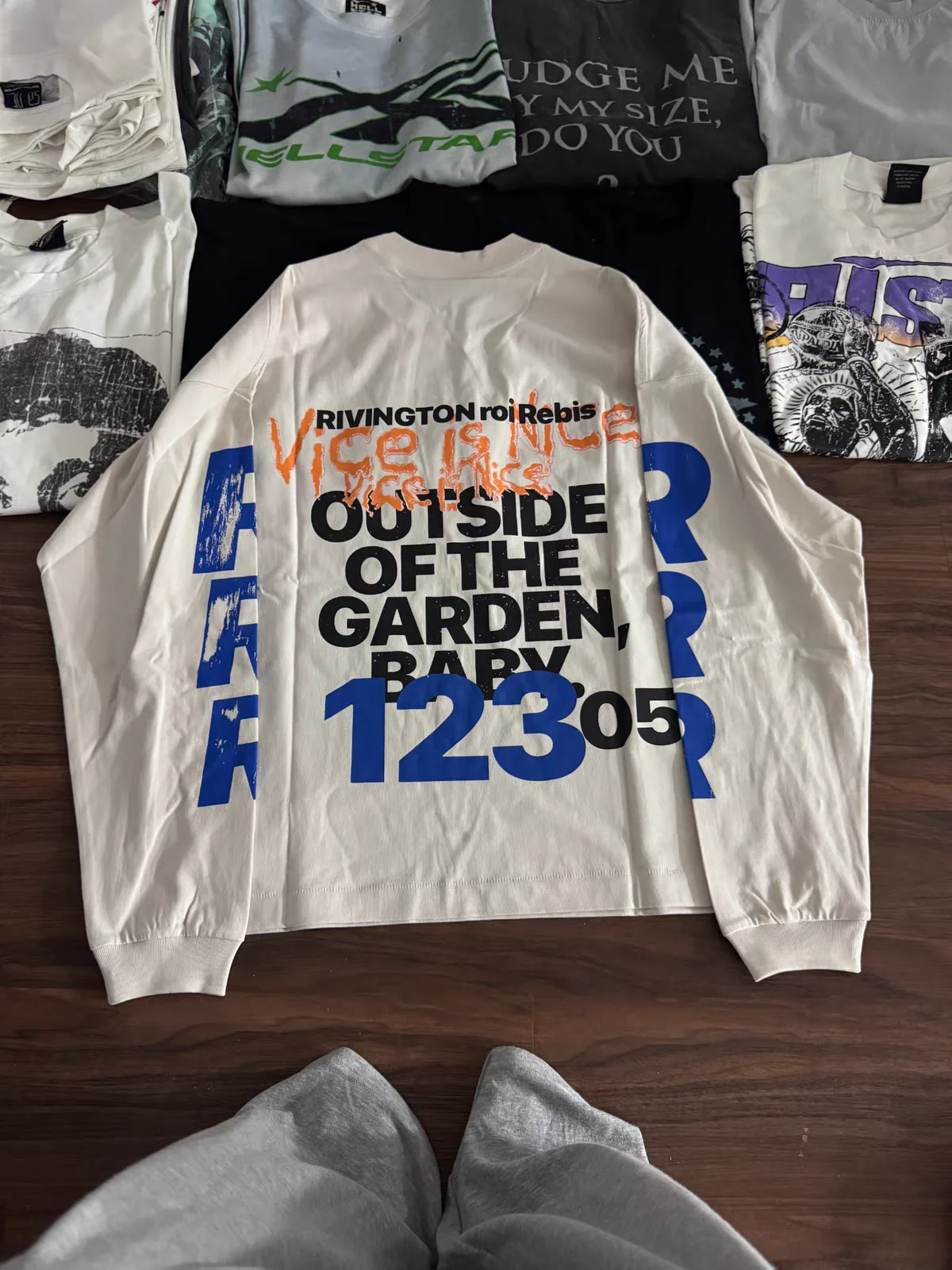 26ss RRR123 Miami Limited Capsule Series Portrait Slogan Graffiti Long Sleeve T-shirt Men Women RRR-123 Tops Tee T Shirt