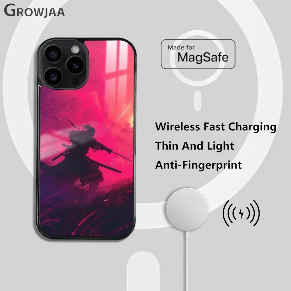 Cool Game S-Sekiro Phone Case Magnetic For iPhone 16 15 14 13 12 11 Pro Max Plus Mini Magsafe Wireless Charging Cover