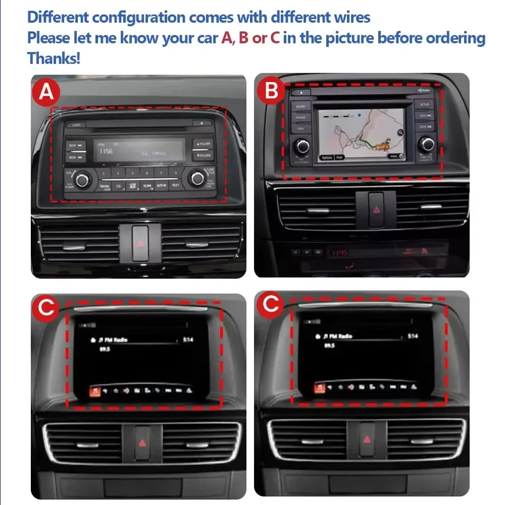 Car Radio Carplay For Mazda CX5 CX-5 CX 5 2012 - 2015 GPS Navigation Android Auto Multimedia Player Video Stereo No 2din 4G WiFi