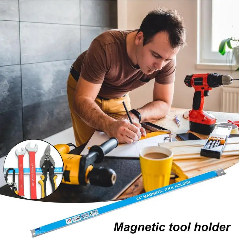 Imagem -03 - Magnético Workbench Tool Holder Strip Organizador de Armazenamento Montado Workbench Board Power Magnet Organizadores Workshop Acessórios