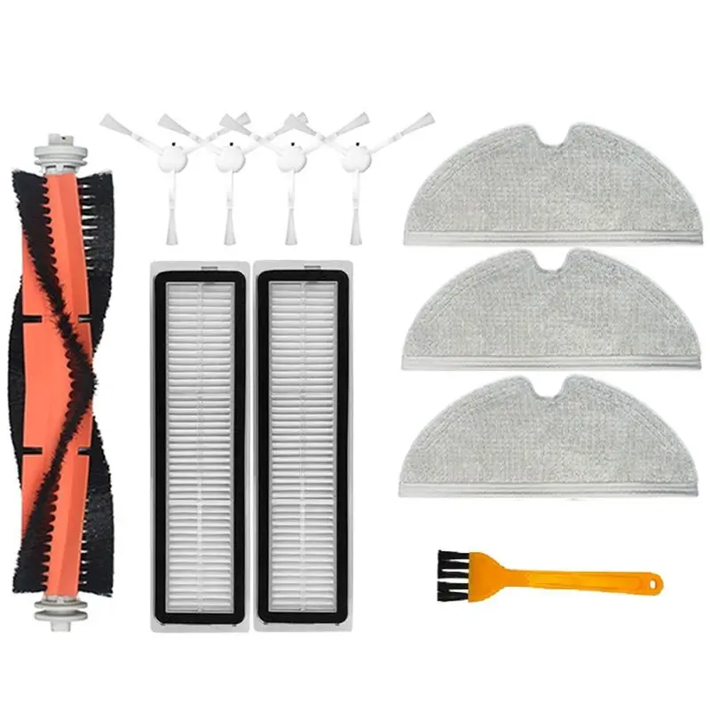 Kit de remplacement pour aspirateur robot Dreame D9, D9 Max, L10 Pro - Brosse principale, brosse latérale, filtre HEPA, chiffon de nettoyage, consommables, pièces détachées
