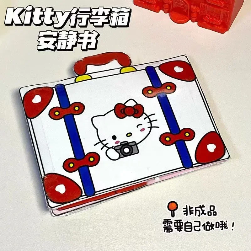 Sanrio Kuromi DIY Handmade Anime Gift Toys Sticker Quite Book Funny Montessori Educational Toddler Game Interactive For Kids