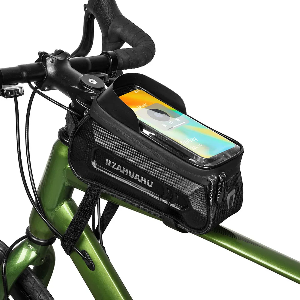 

Bike Bag 1.5/2L Frame Front Tube Cycling Bag Bicycle Waterproof Phone Case Holder 4.7-7.2 Inches Touchscreen Bag Accessorie
