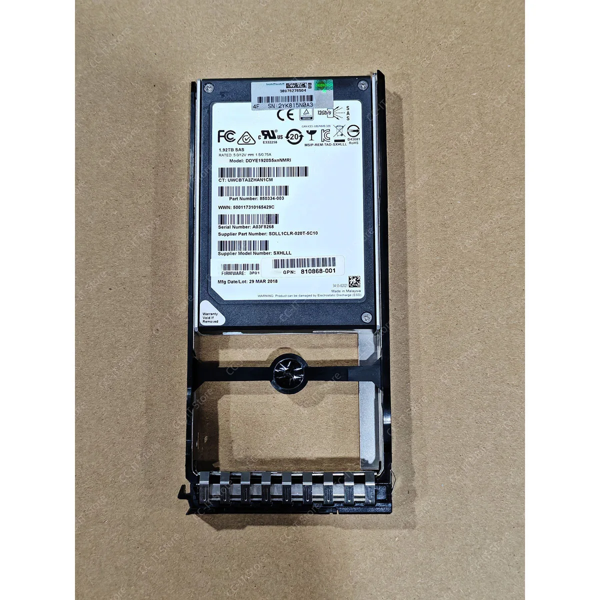 873102-001 850334-003 DDYE1920S5xnNMRI 1.92TB SAS 12Gbps 2.5 Inch Enterprise Solid State Drive SSD