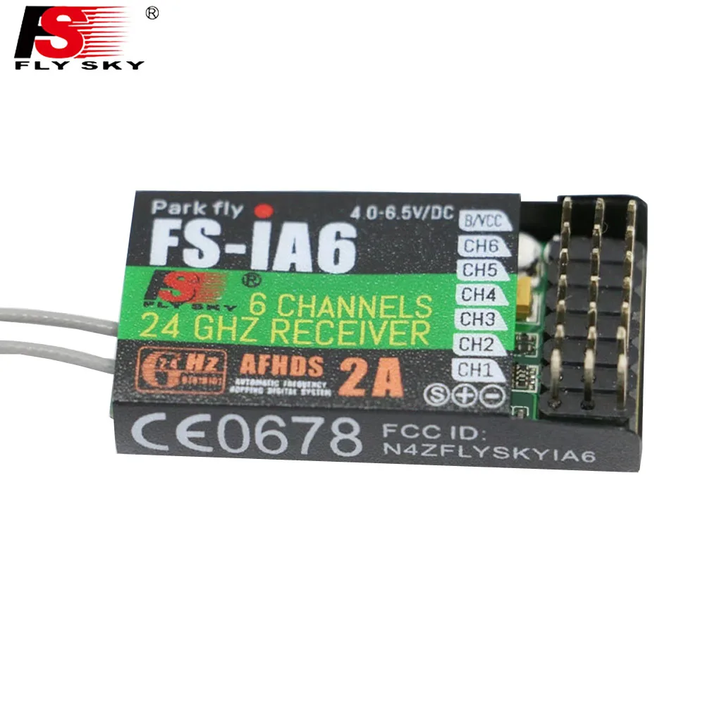 Flysky FS IA6 IA6B 4.0-6.5V AFHDS 2A GFSK 2.4GHZ 6CH Receiver FlySky GT2E I6X I6S for RC Airplane Glider Helicopter Toy view 5
