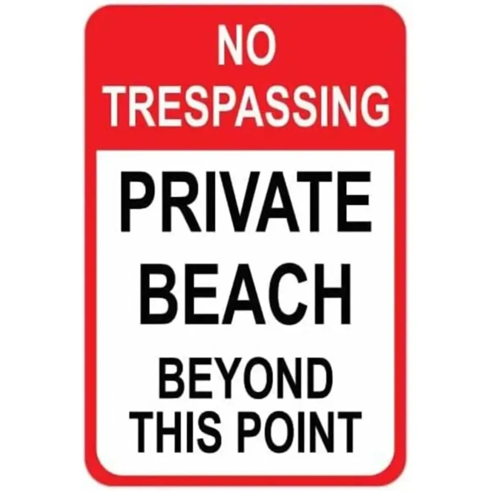 Retro No Trespassing Metal Poster | Vintage Decor for Home, Garage | Cafe/Club/Bar/Pubs Wall Art