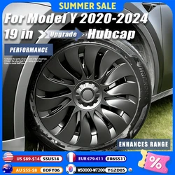 4PCS Hub Cap for Tesla Model Y Performance Full Rims Cover Wheel Cap 19-Inch Hubcap for Gemini  Accessories Wheel Parts2018-2024