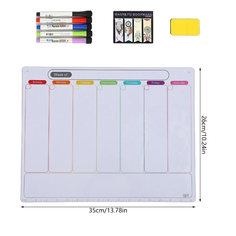 تقويم الثلاجة الأسبوعي، لوحة المذكرات المغناطيسية، مخطط تقويم السبورة البيضاء