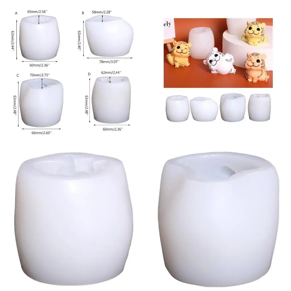 

J78F Animal Molds Desk Decor Moulds Making Soap Ornament Mold DIY