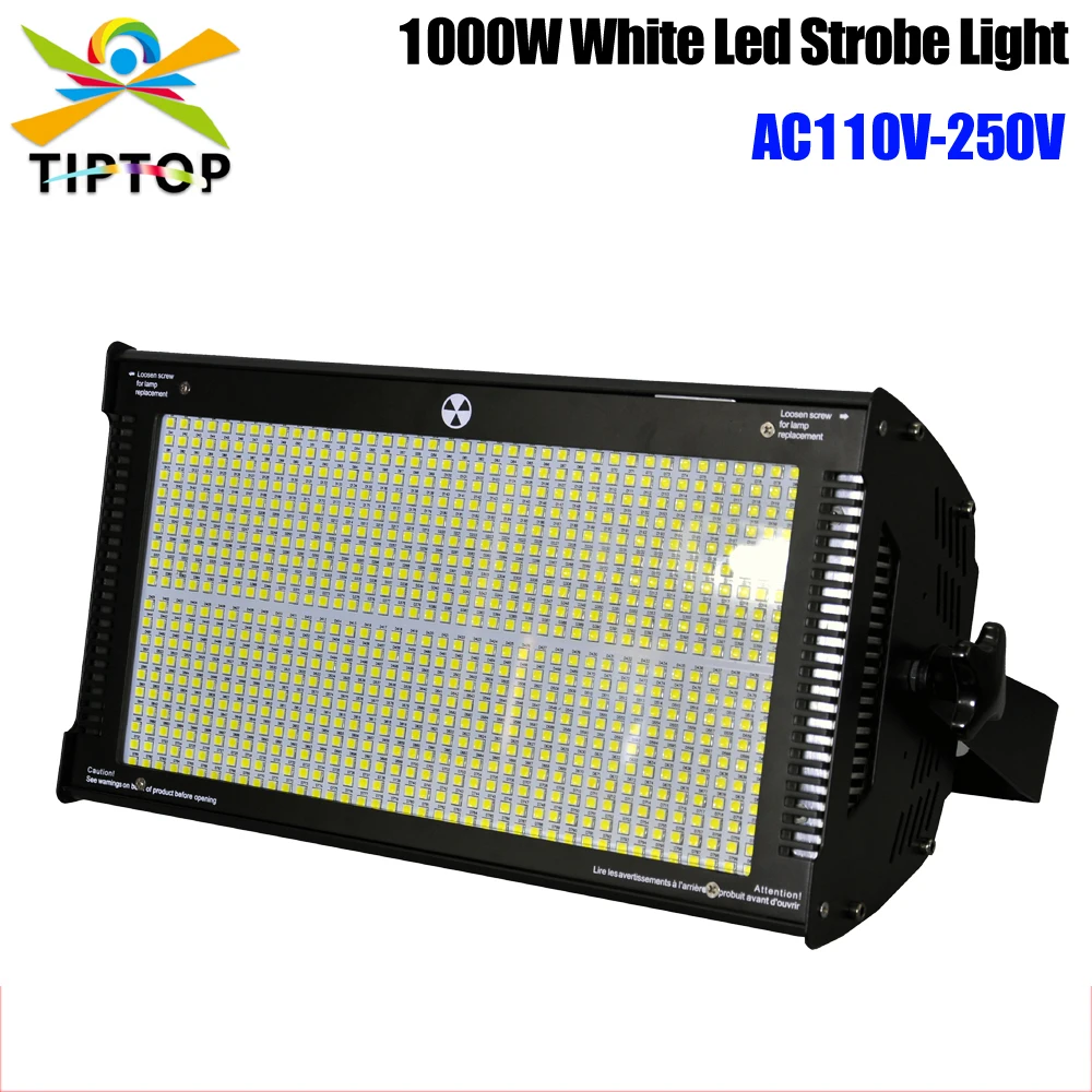 TIPTOP  Stage 1000W Led Strobe Light 3PIN/5PIN DMX512 Input/Output Connector LCD Display CE ROHS Certification