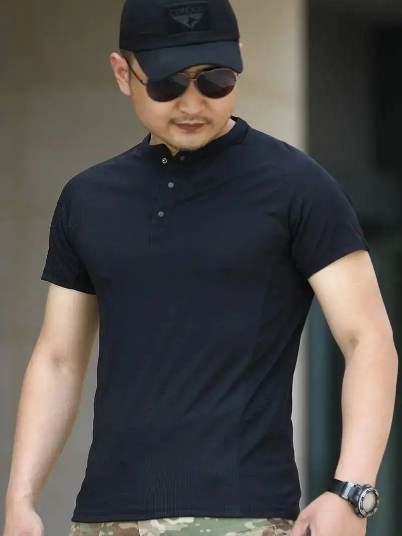 

Summer Thin Quick Dry Tactical T Shirt Men Outdoor Fiess Training T Male Slim Casual Sports Short Sleeve Tops Army Shirt
