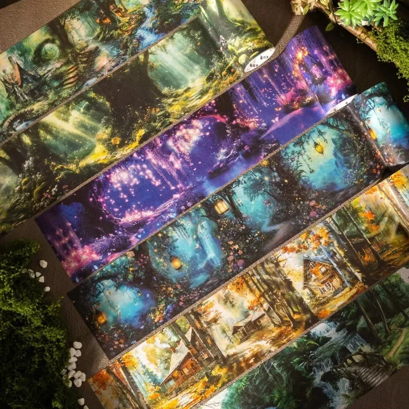 1Roll/3Roll 6 Style Large Seamless  80mm*2m Forest Tapes Vast Forest Realm Series