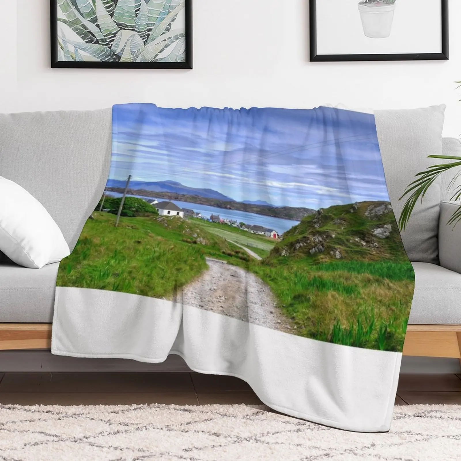 Baile Mor, Isle of Iona, Inner Hebrides, Scotland Throw Blanket Multi-Purpose wednesday Bed linens Soft Blankets