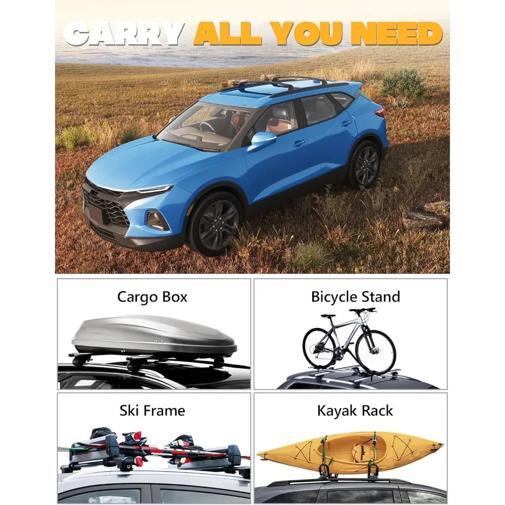 قضبان سقف قابلة للقفل من الألومنيوم شديدة التحمل لـ 2019-2025 Chevy Blazer (ليست لنماذج EV)