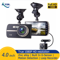 FHD 1080P Zinc Alloy 4 Inch Car DVR Dash Cam Dual Lens Night Vision Rear View Camcorder Auto Camera Vehicle Accessories