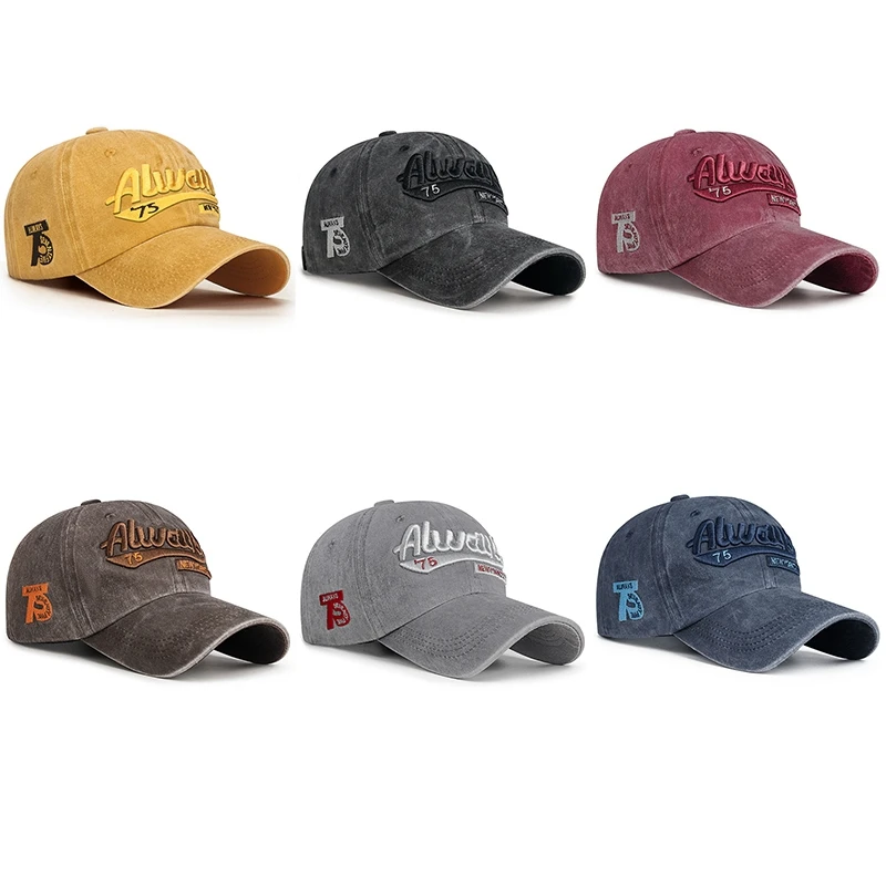 Always 75 Letter Baseball Caps Embroidered Classic Baseball Cap