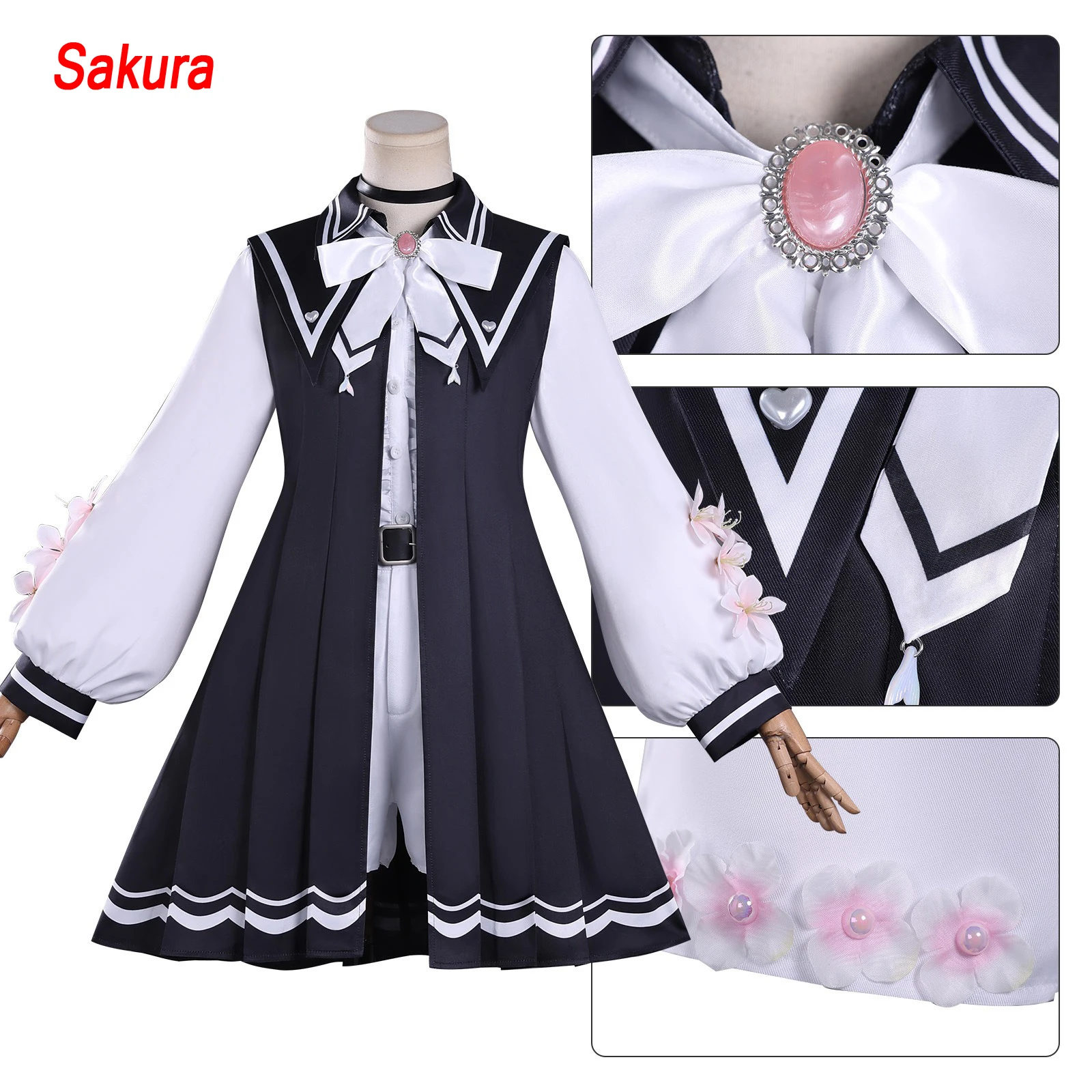 

Magical Girl Witch Trial Ema Sakuraba Cosplay Costume Sweet Uniform Dress Hallowen Play Role Clothes Clothing COSFun