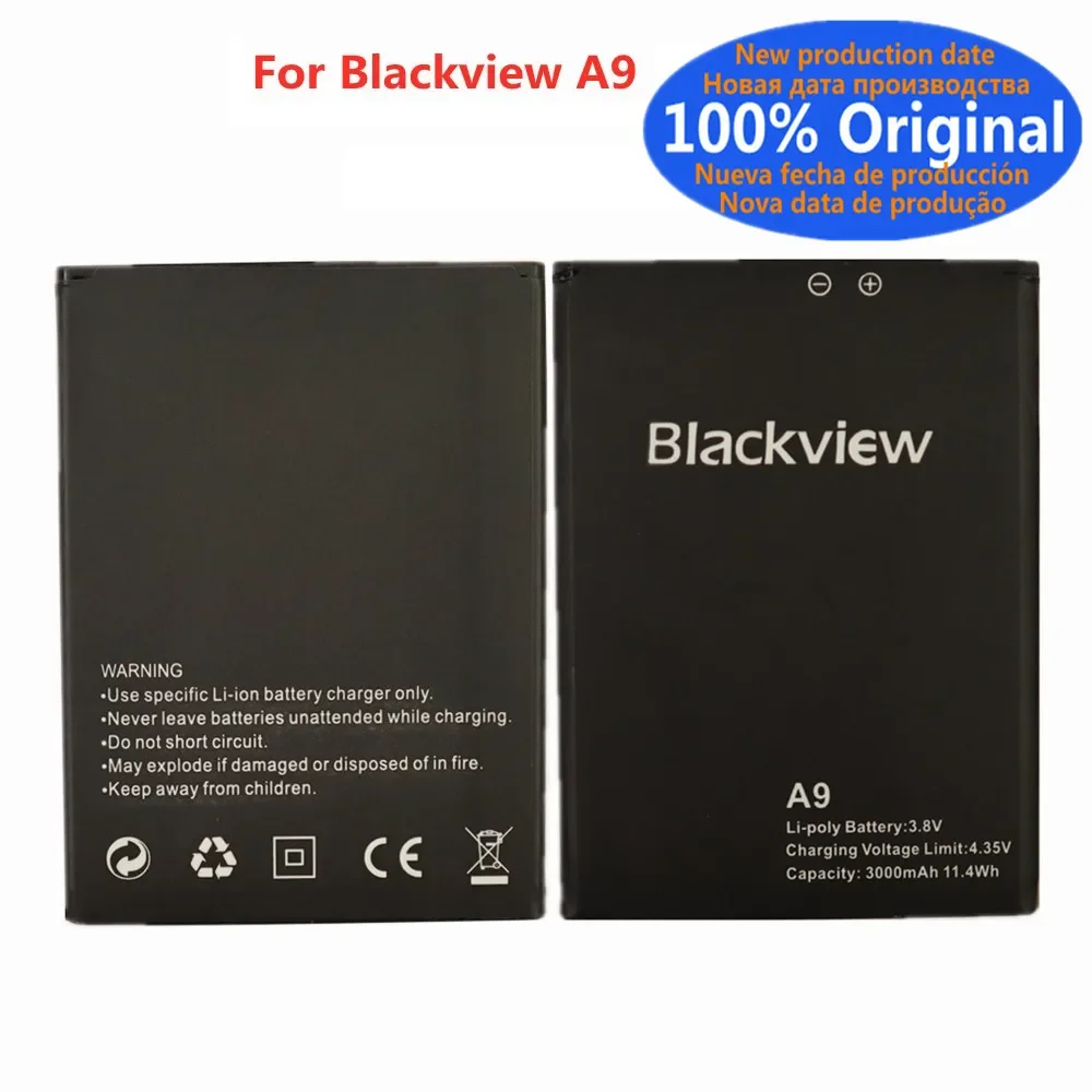 

3000mAh New Original Replacement Battery For Blackview A9 A9 Pro A 9 Cell Mobile Phone Bateria Batteries In Stock Fast Shipping