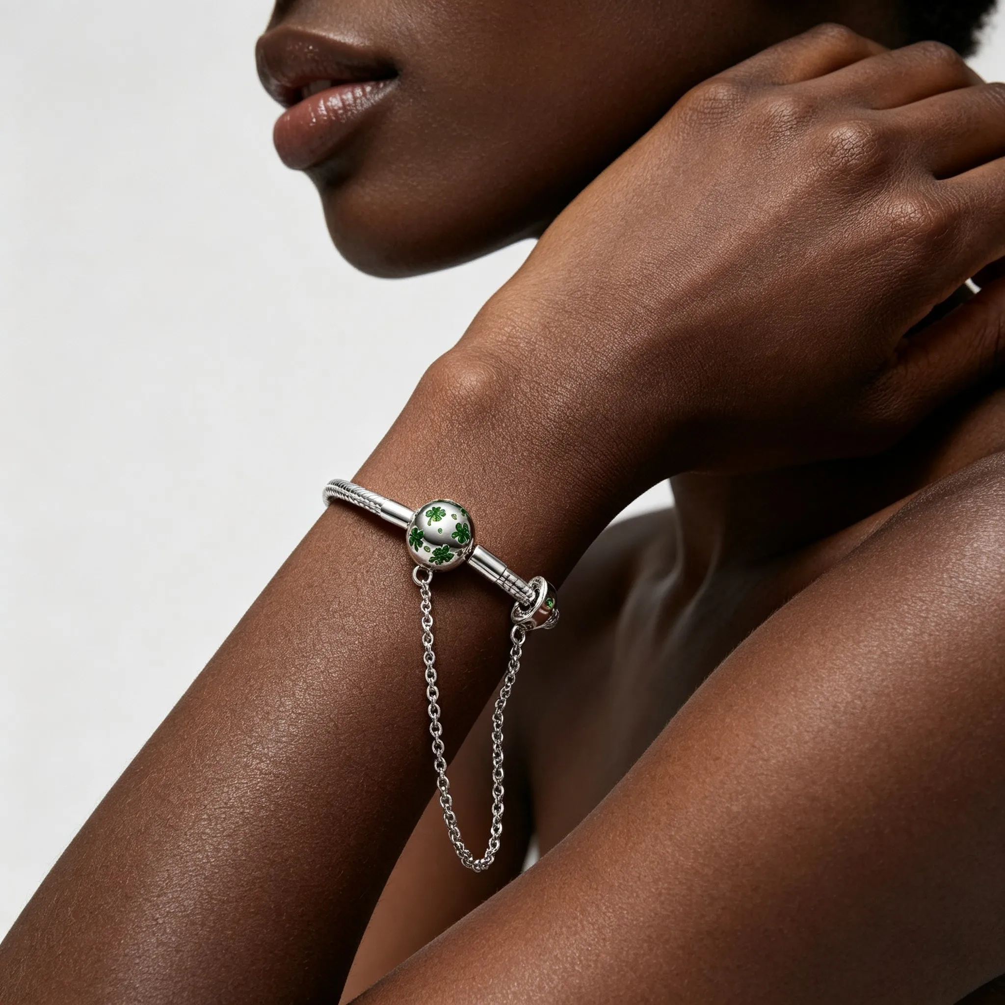 Manyilus 925 Sterling Silver Snake Chain Bracelet Series Multi-Style Round Clasp Bracelet Fit Original Charms Women Jewelry Gift