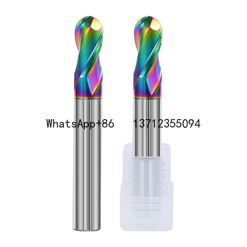 

Шаровая концевая фреза R0.5-R10, диаметр хвостовика, 2 канавки, фреза из карбида вольфрама, фреза с ЧПУ, инструмент для фрезы из меди и алюминия