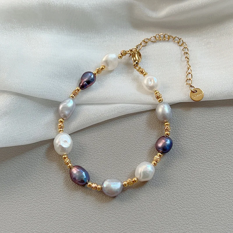 Baroque Pearl Bracelet for Women French Style Luxurious and Unique Design with High-Quality Freshwater Pearls Perfect Gift