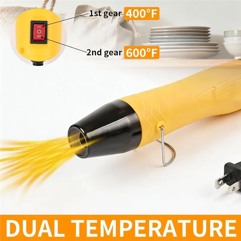 AFOURT-Heat Gun For Crafting 350W Portable Handheld Hot Air Gun US Plug