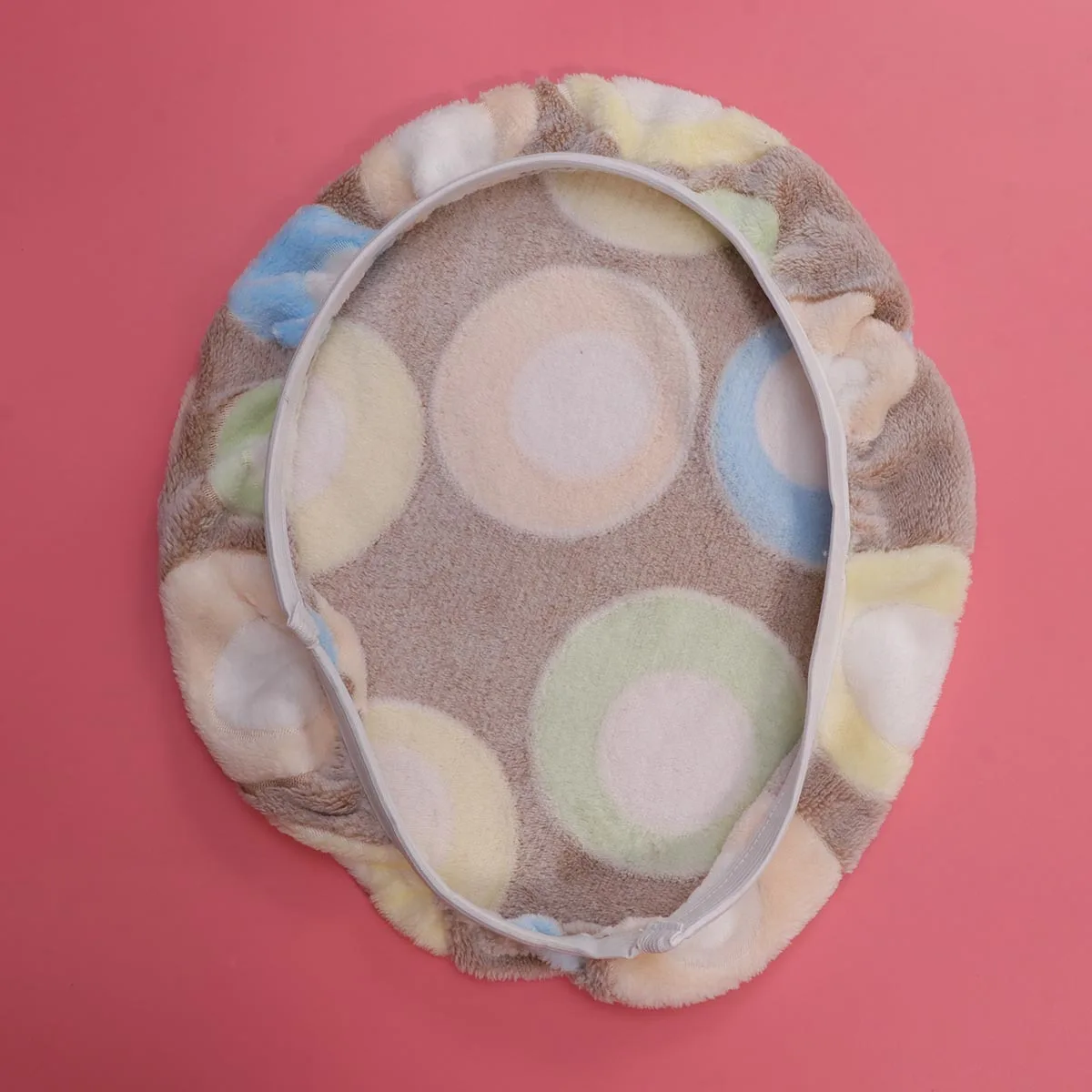 

2pcs Super Thick Coral Fleece Toilet Seat Cover Set Circle Shape Soft Warm Fabric For Home Bathroom Decoration Toilet Cushion