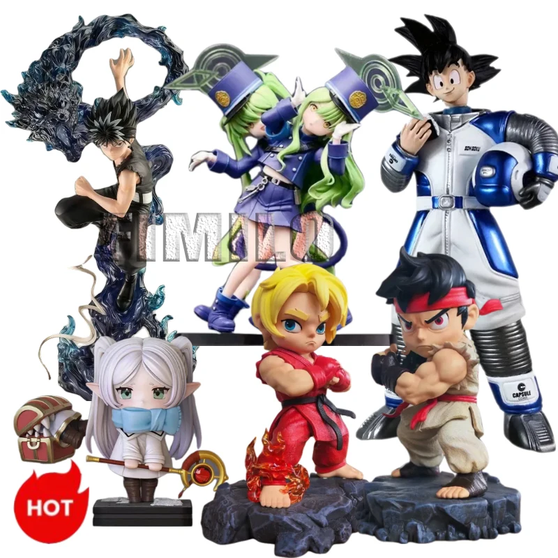 

Anime Tachibana Hikari Sutorito Faita Ken Masters Dragon Ball Space Suit Goku Figurine YuYu Hakusho Hiei Figures PVC Model Toys