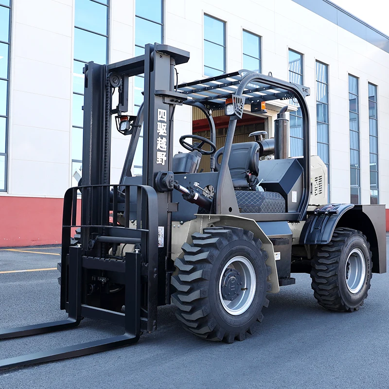 Conditioned Mini Forklift 1.5T 3T Telescopic Off-Road  4WD 4M Lifting Height Yunnei Engine National IV Forklift
