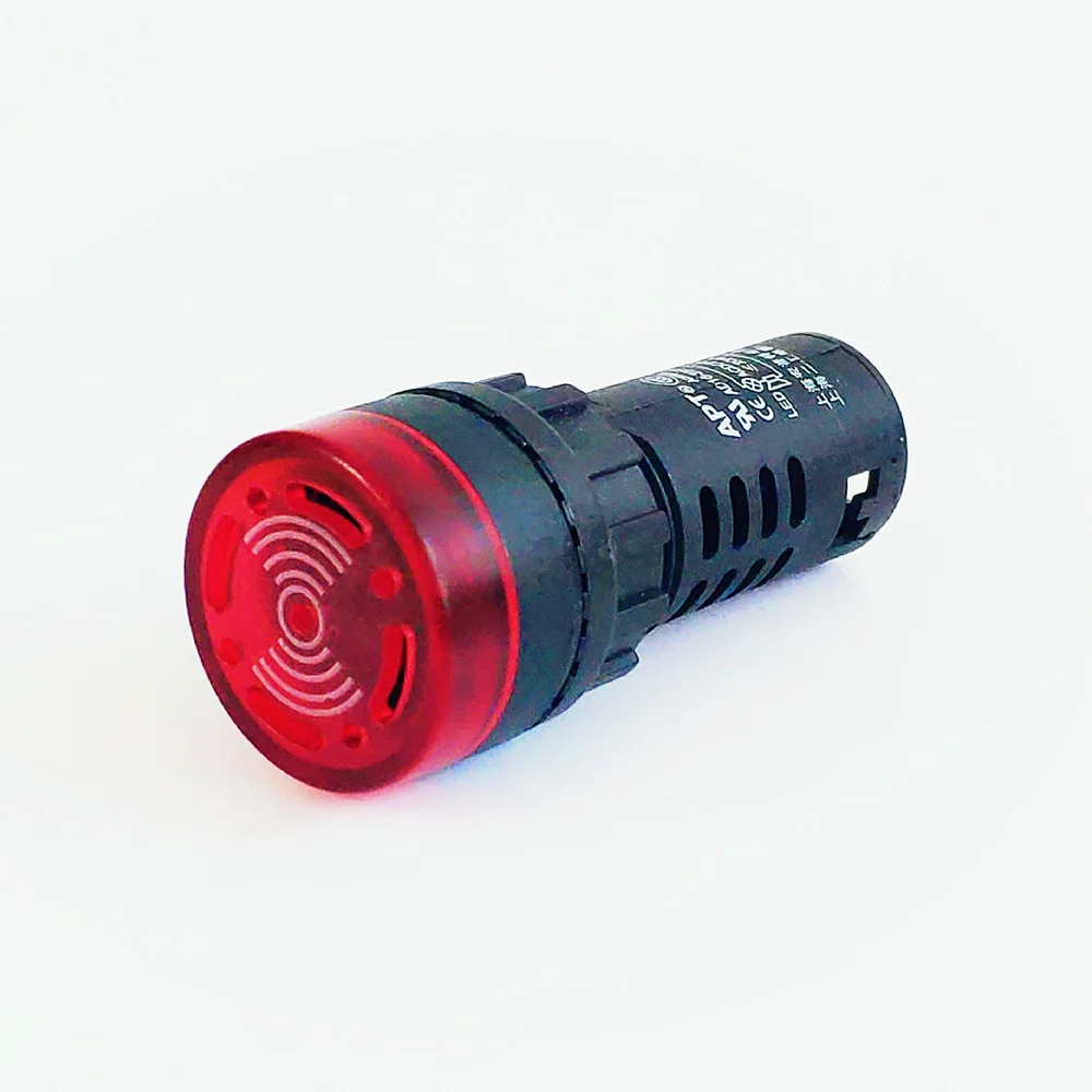 LED Active Buzzer Beep Alarm Indicator 1pc AD16-22SM 12V 24V 110V 220V 380V  Red Green Yellow Black 16mm Flash Signal Light