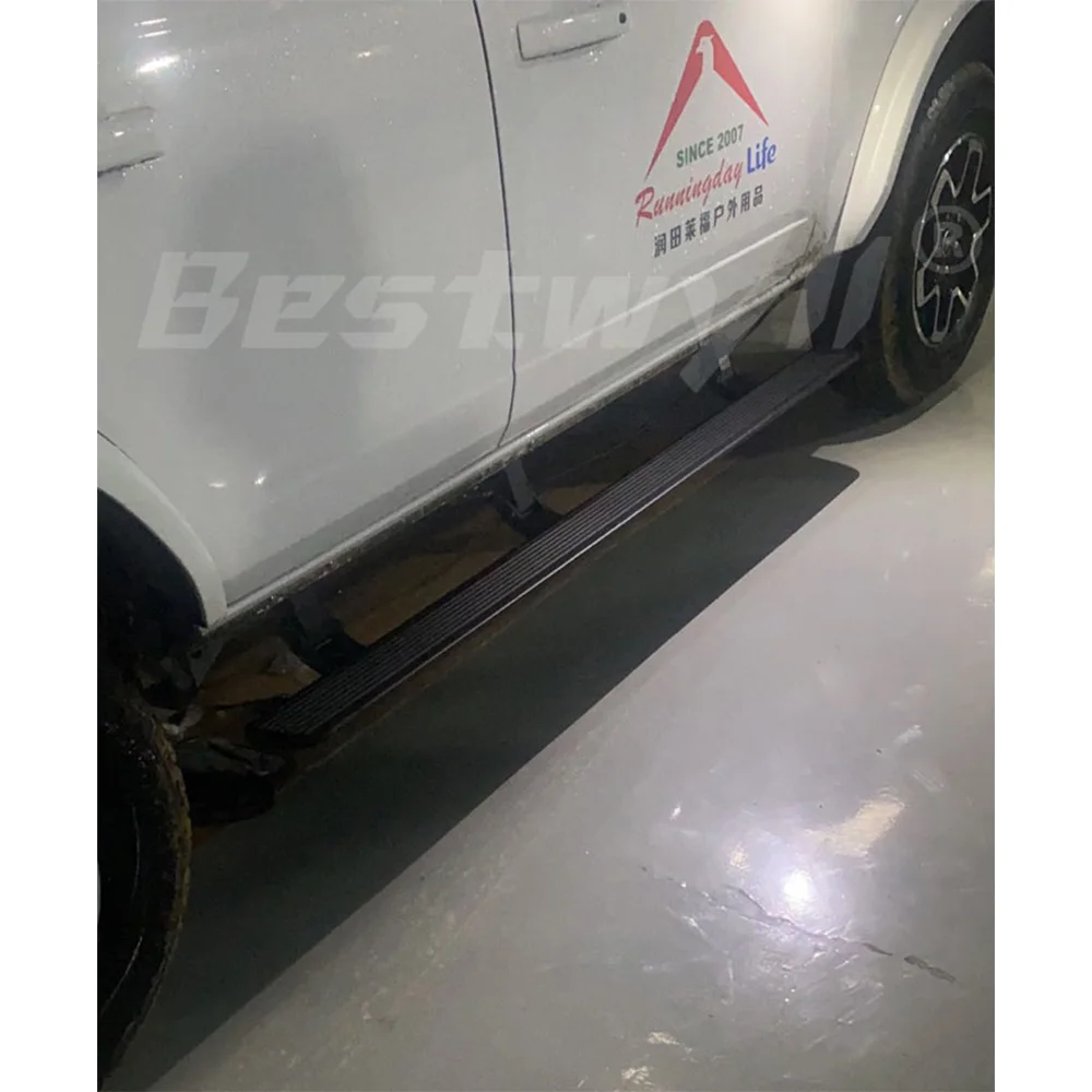

Suv Aluminum Retractable Auto Pedal Car Run Running Board Power Automatic 3 Brackets Electric Side Step For Ford Bronco