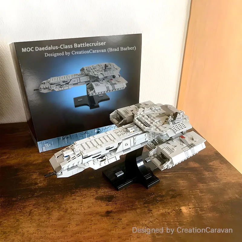 새로운 MOC BC-304 Daedalus 클래스 Battlecruiser 미디 스케일 빌딩 블록 키트 스타쉽 시리즈 DIY 벽돌 세트 모델 장난감 선물