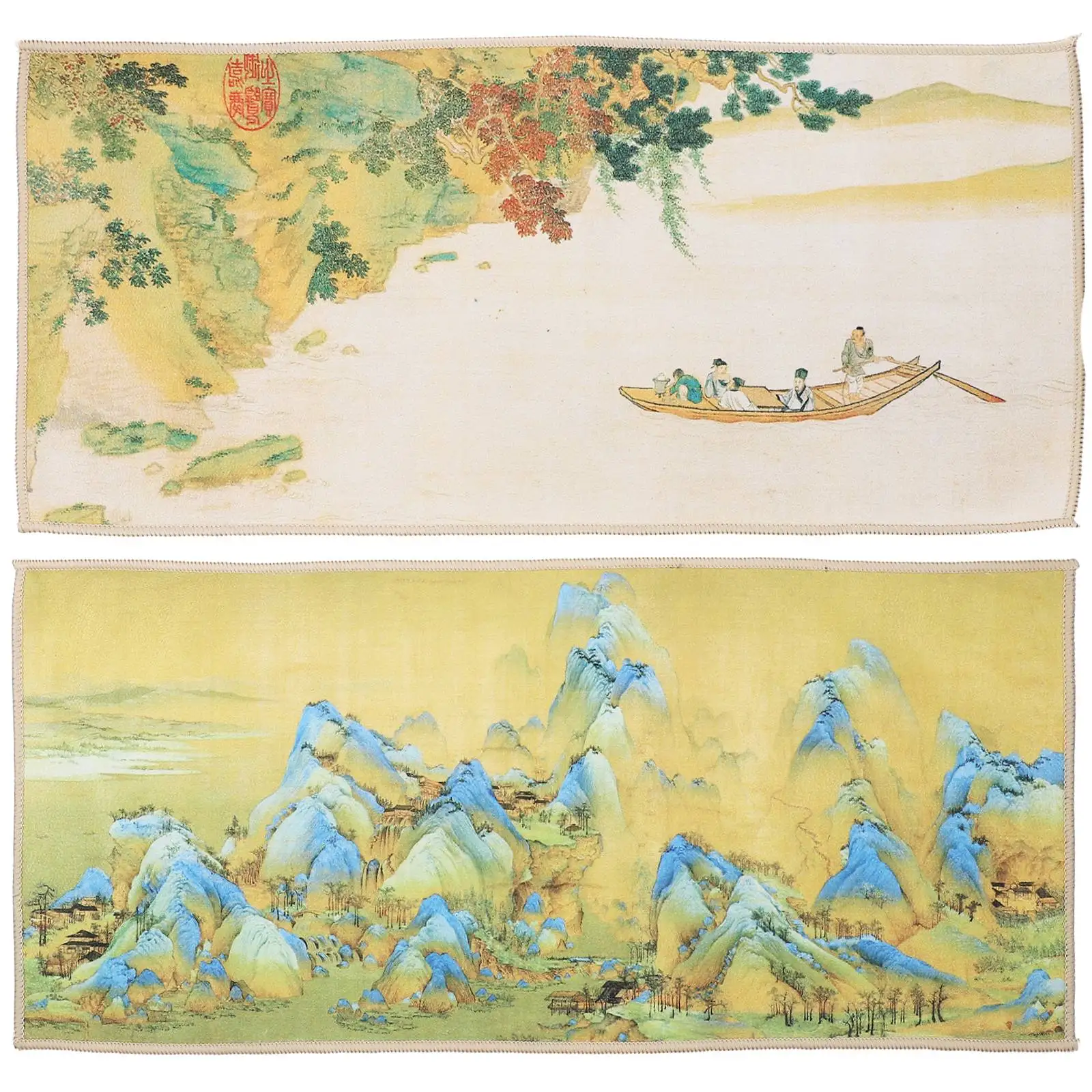 

2 Pcs Tea Towels Mat Cloth Washable Multi-function Banquet Water Absorption Household Teaware Absorbent