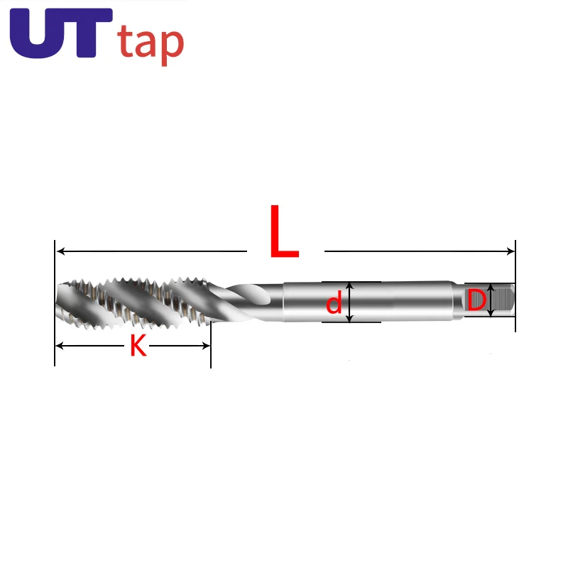 UT TAP HSSE Metric British Machine Spiral Fluted Taps W1/8-40 5/32 3/16 7/32 1/4 5/16 3/8 7/16 1/2 5/8 Screw Fine Thread Taps
