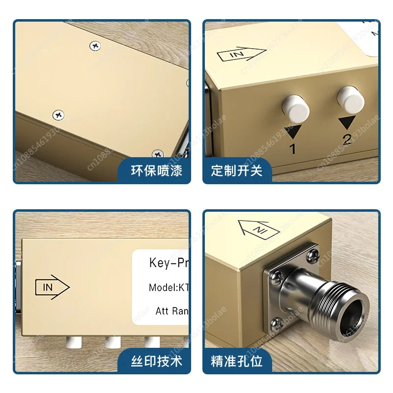 SMA / N Type RF Adjustable Signal Attenuator 0-90db Step Adjustable Attenuator / Key Adjustable Attenuator