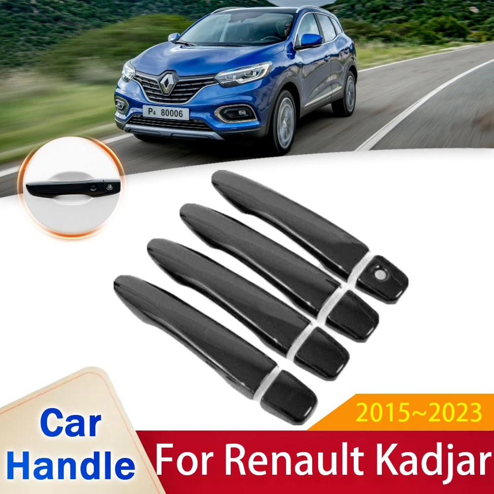 

For Renault Kadjar 2015 2016 2017 2018 2019 2020 2021 2022 2023 Gloss Black Door Handle Cover Stickers Car Styling Accessories