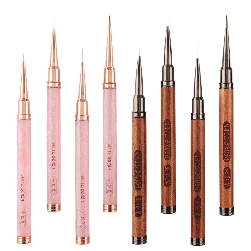 6/9/11/12mm Round Handle Nail Art Liner Brushes Gel Nail Brush Gel Nail Polish Painting Brush Drawing