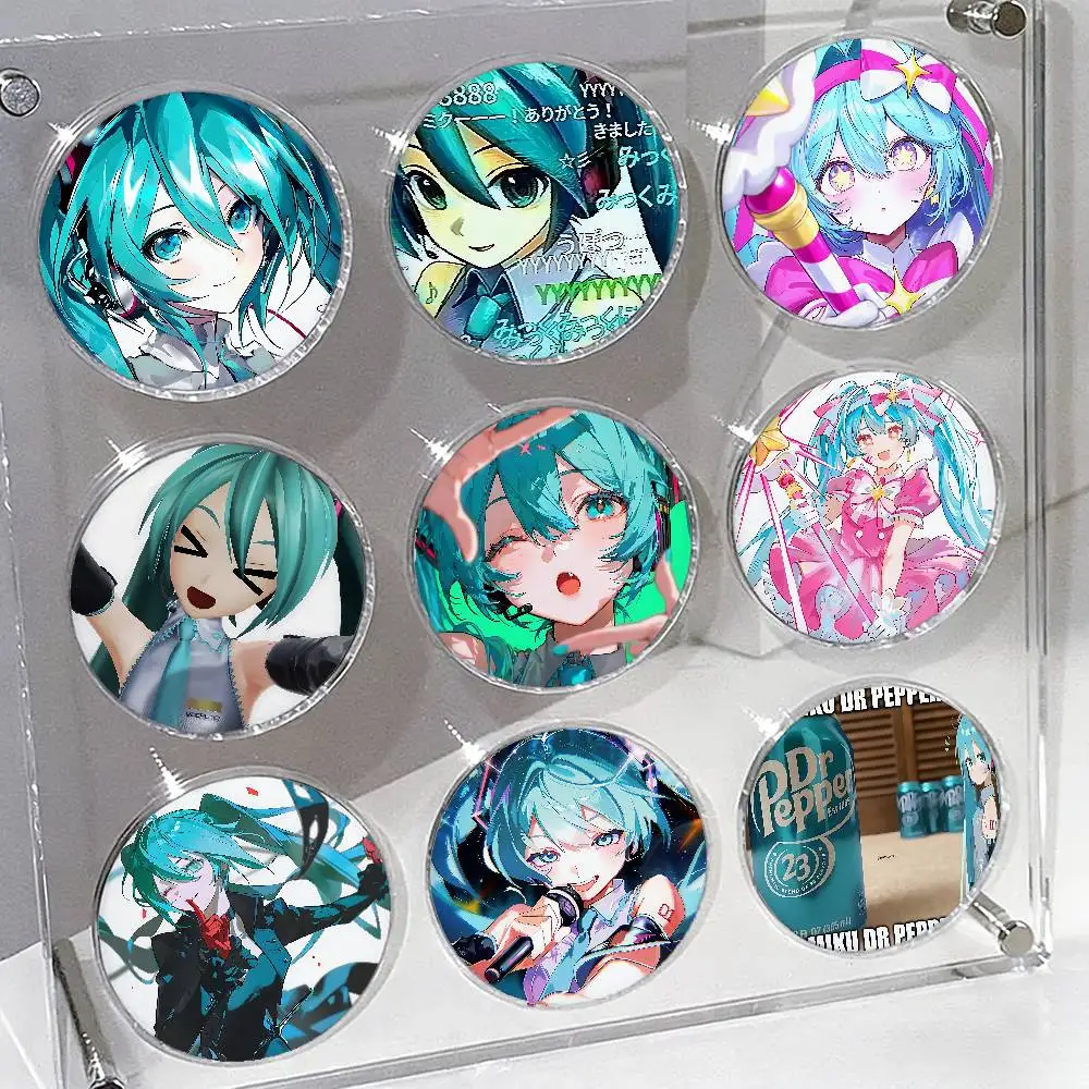 H-Hatsune Mikus Badges Tinplate Soft Button Pin Brooch Metal Badge Custom Jewelry Accessories Hat Bag Lapel