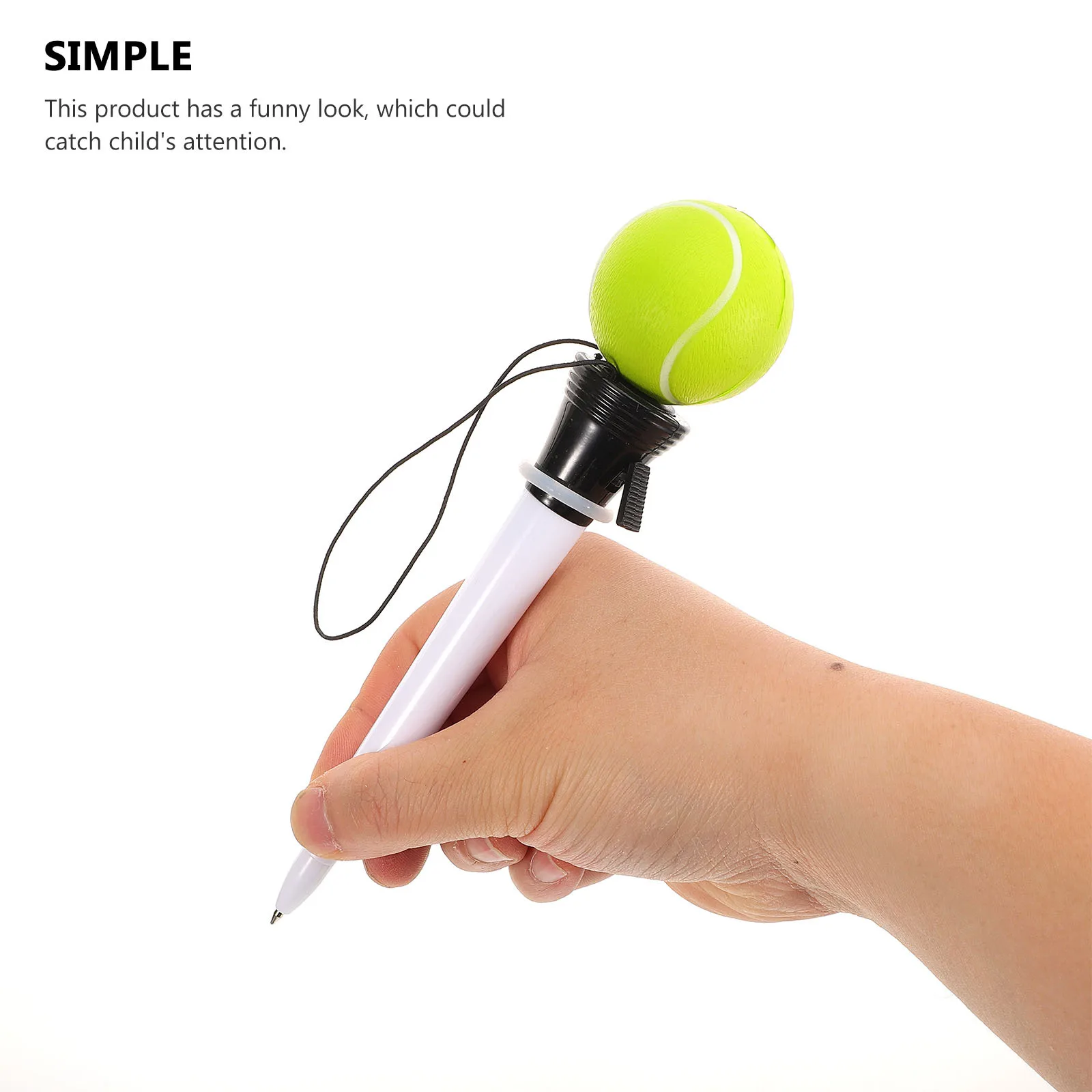 

6Pcs Adorable Bouncing Ballpoint Pen Realistic Ball Design Fun Press for Writing Office School Gifts Random