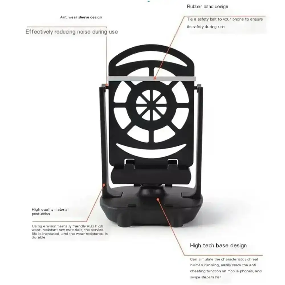 Desktop Cellphone Bracket Lazy Automatic Walker for iPhone Samsung Xiaomi Huawei Left and Right Swing Stepper Phone Holder Stand - view 2