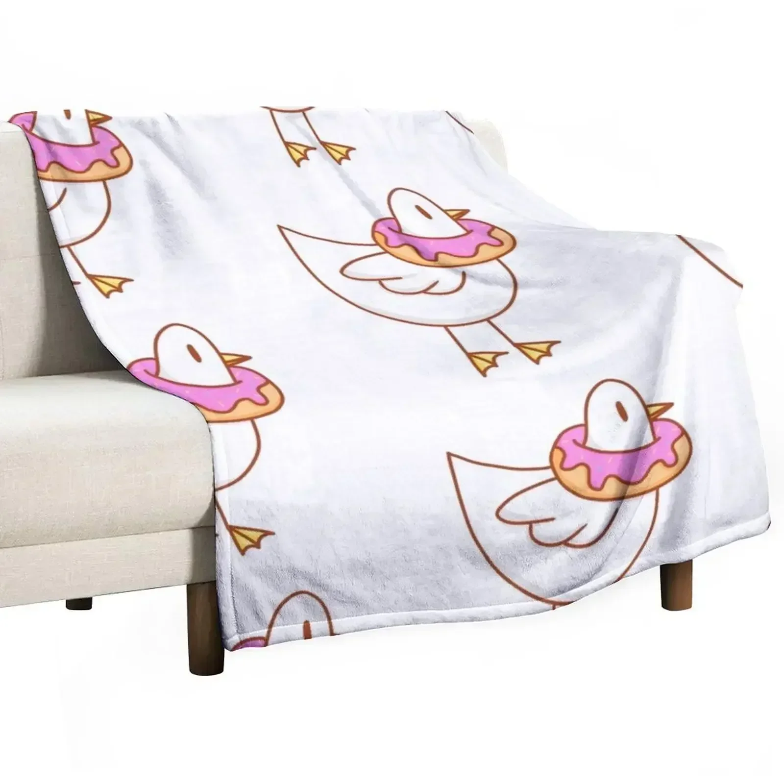 Duck In Donut Throw Blanket Stylish Couch Blanket for Home Living Room