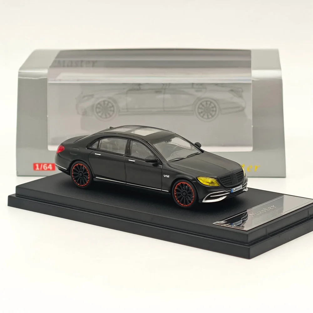 마스터 1:64 스케일 S클래스 S560 다이캐스트 장난감 자동차 모델 컬렉션 선물 화이트 & 레드 림 차량 장난감 모델