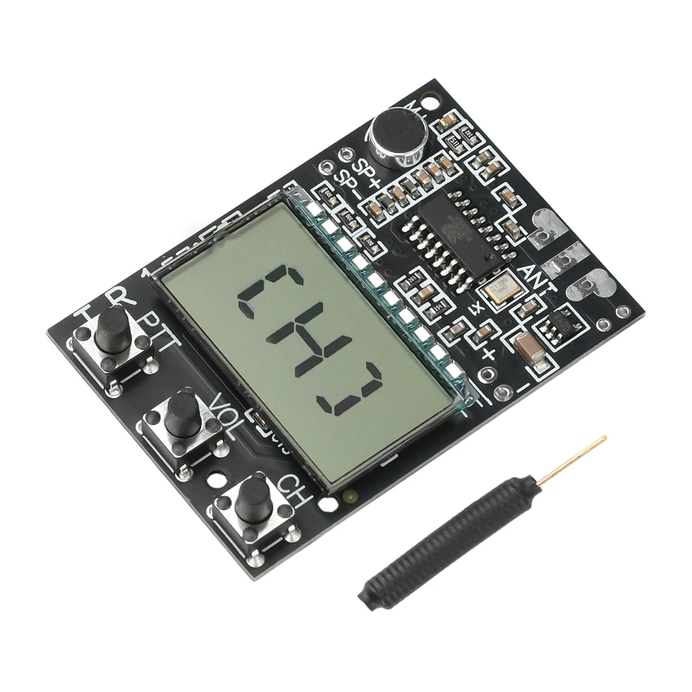 FM Walkie Talkie Circuit Board FM Receiver Board Multi-function FM Transmitter Receiver Module 7 Frequency 27-480MHz DC3.3-6V