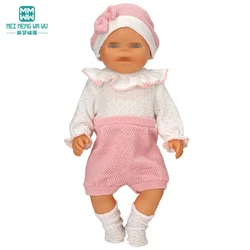 Ropa para muñeca bebé de 43-45cm, juguete para muñeca recién nacida y vestido de alas de Ángel, mono de dibujos animados