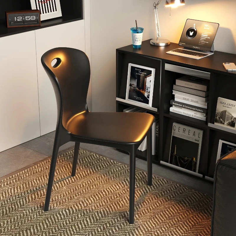 ‌Premium Thickened Stackable Plastic Chair  Comfortable Backrest Dining Seat  Space-Saving Home Furniture  Luxury Modern Design